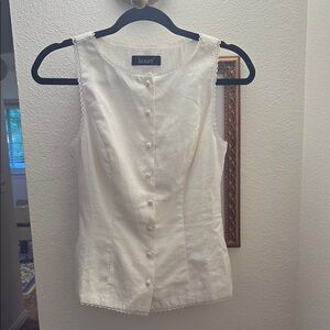 Reformation Amela/ Kourt Micah Linen Top in White